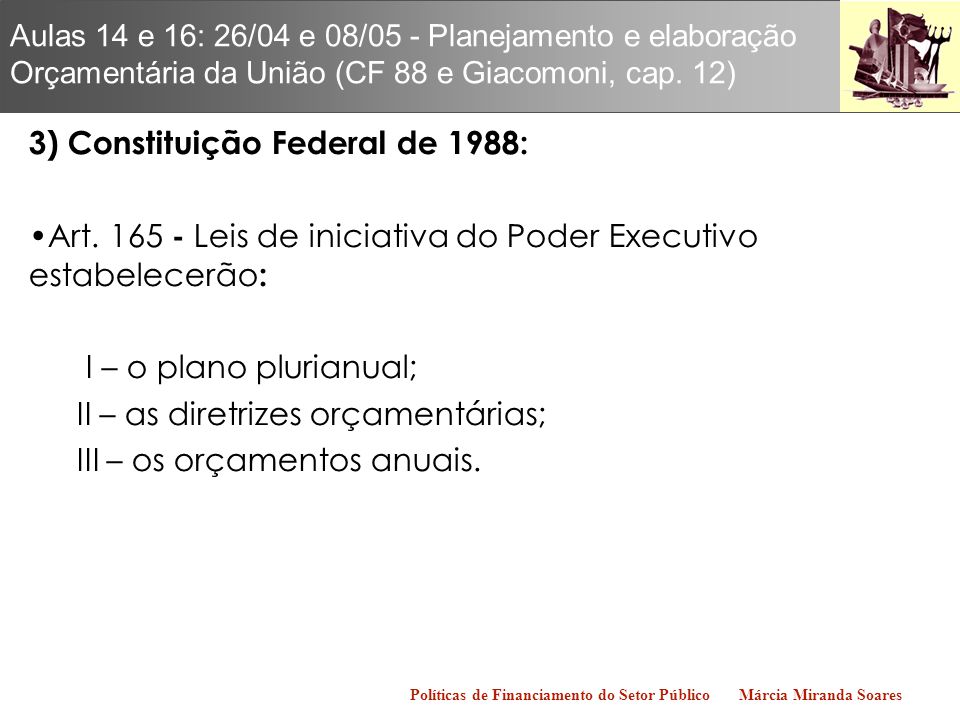 3) Constituição Federal de 1988: