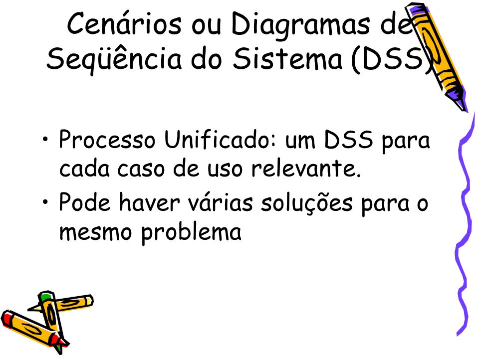 Cenários ou Diagramas de Seqüência do Sistema (DSS)