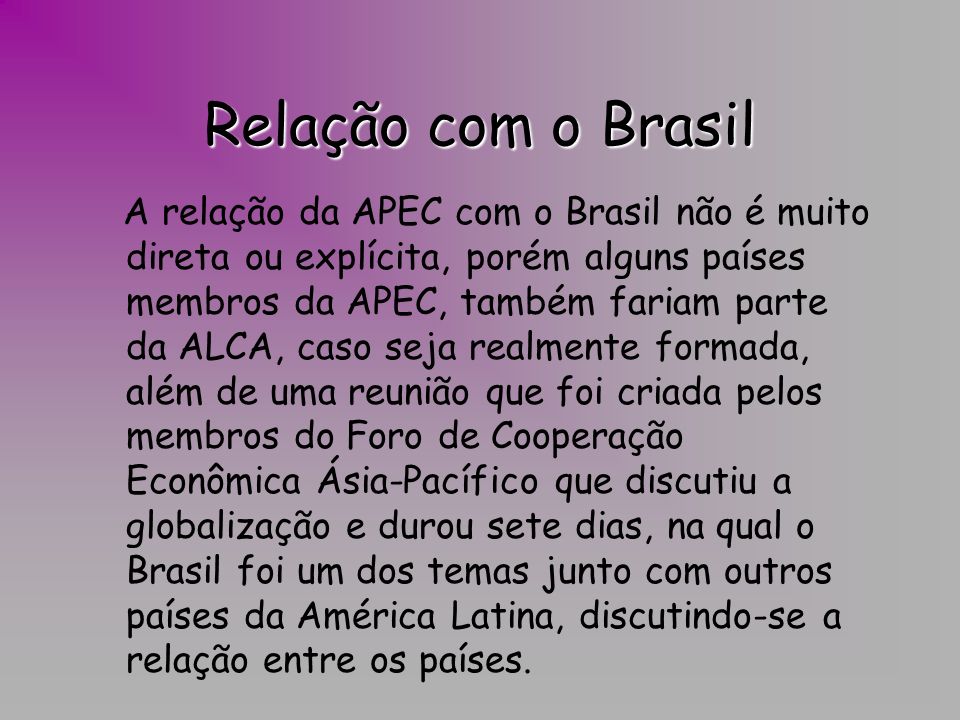 Relação com o Brasil