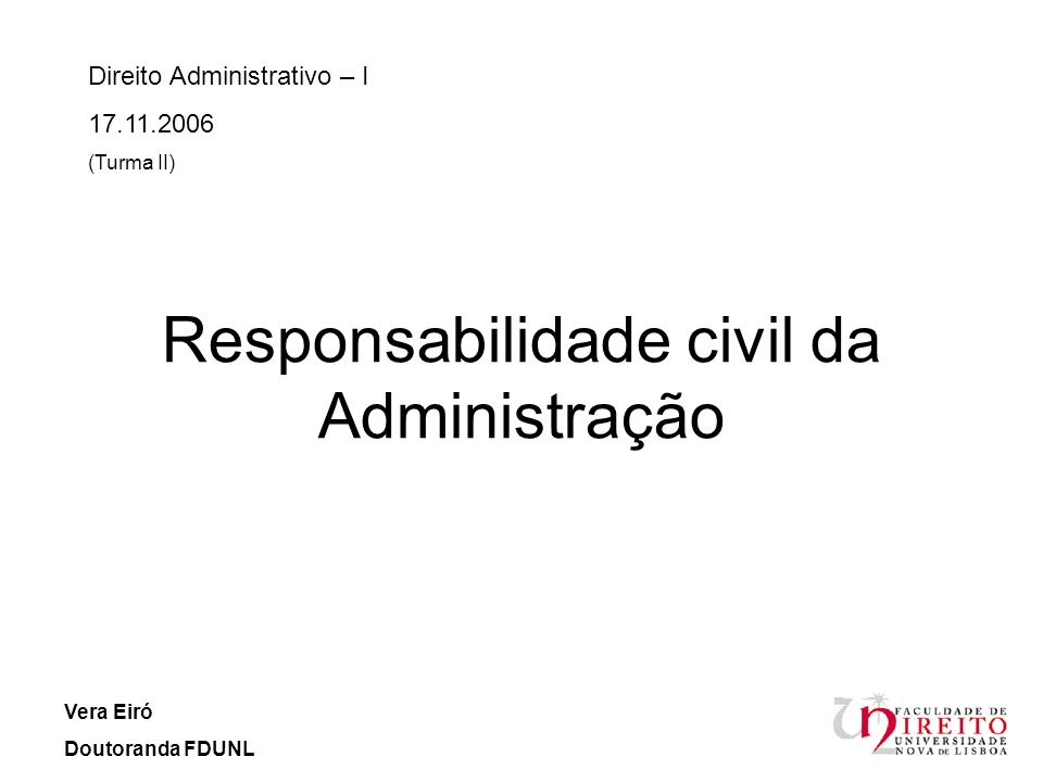 Responsabilidade civil da Administração