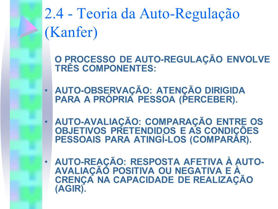 2.4 - Teoria da Auto-Regulação (Kanfer)