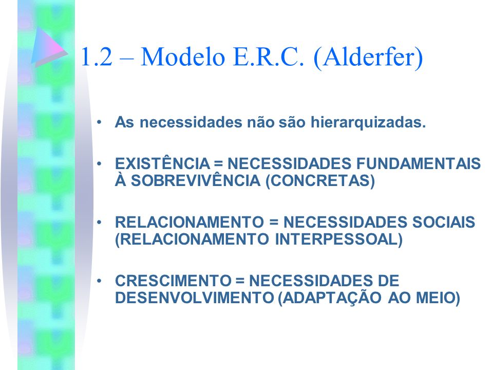 1.2 – Modelo E.R.C. (Alderfer)