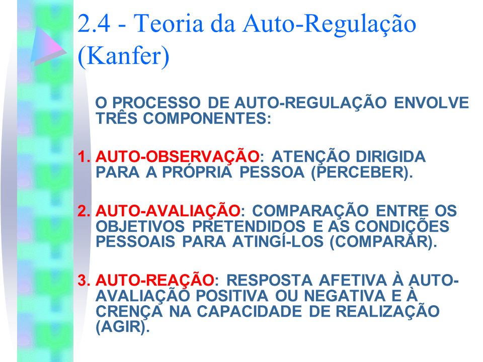 2.4 - Teoria da Auto-Regulação (Kanfer)