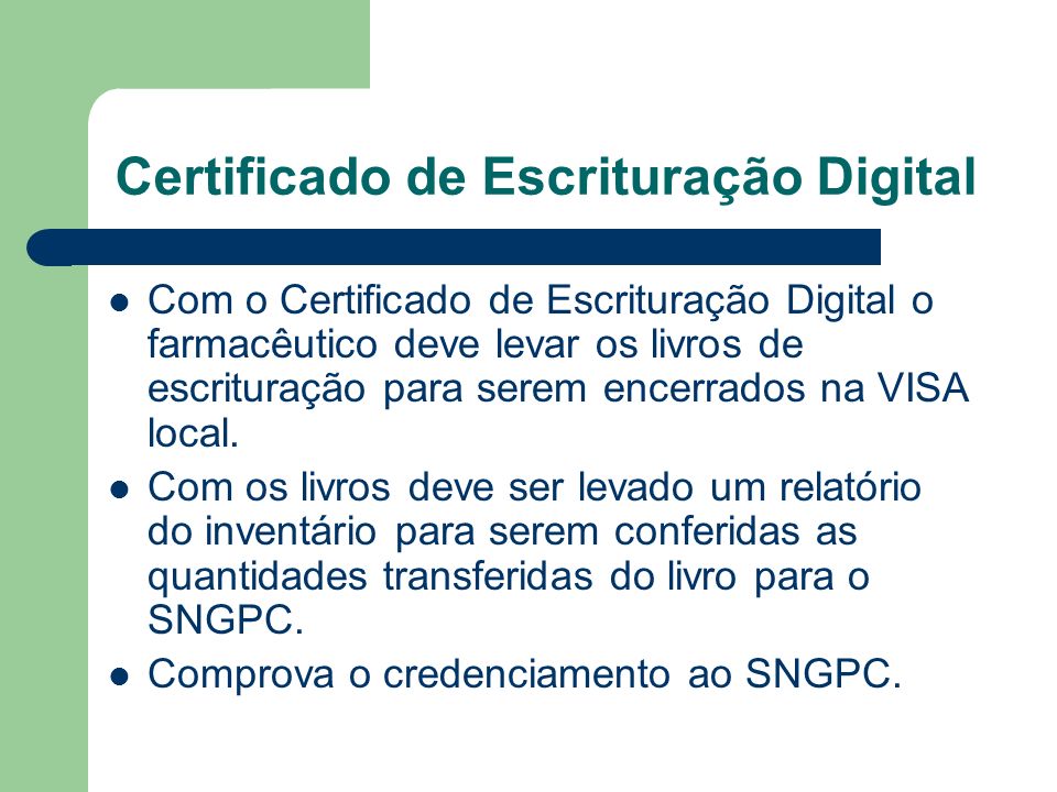 Certificado de Escrituração Digital