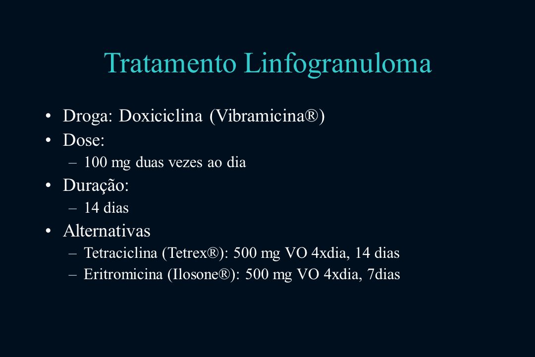 Tratamento Linfogranuloma