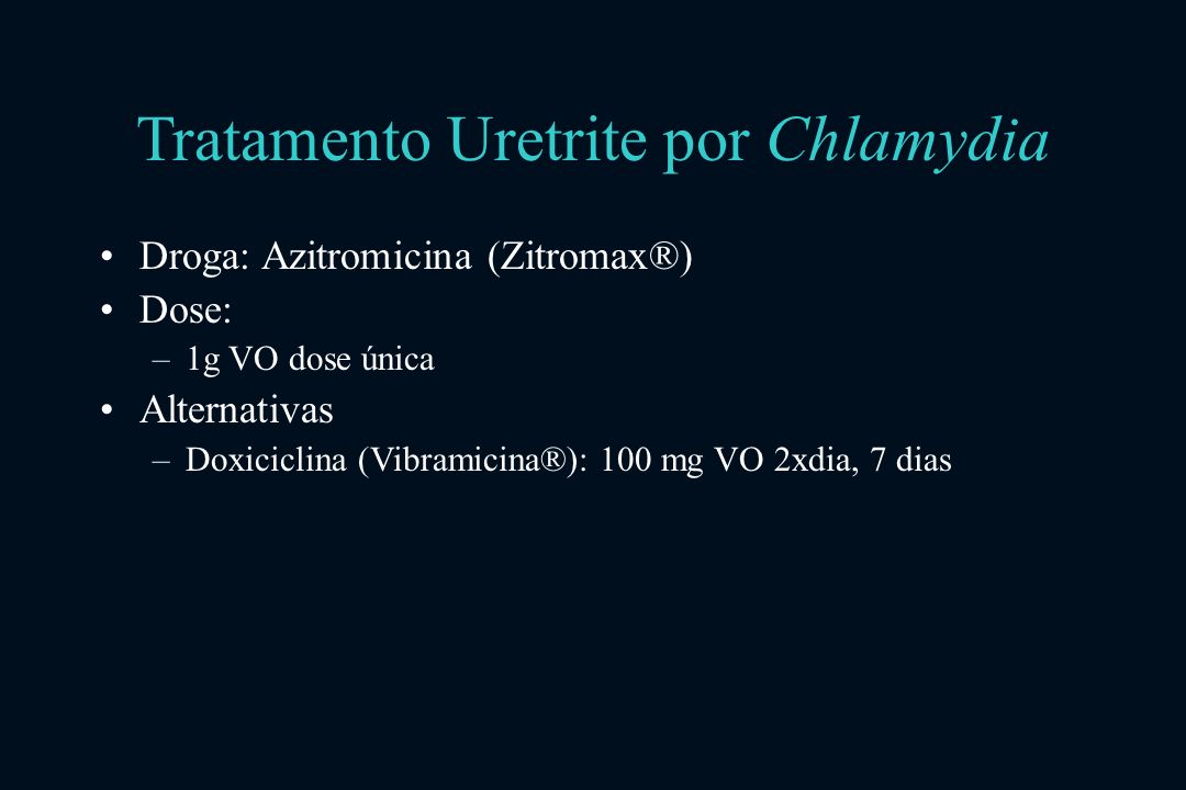 Tratamento Uretrite por Chlamydia