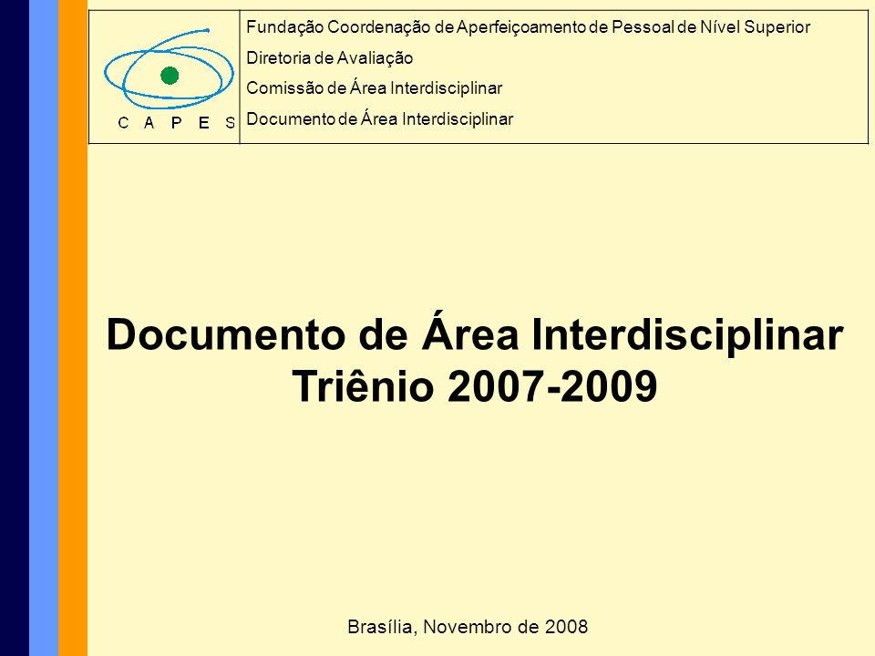 Documento de Área Interdisciplinar Triênio