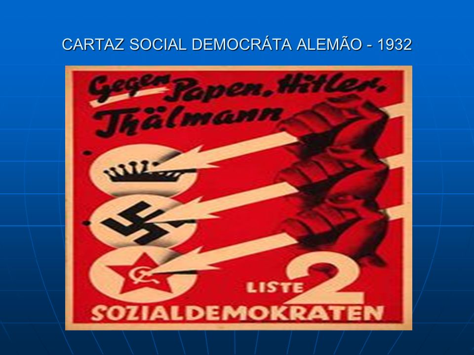 CARTAZ SOCIAL DEMOCRÁTA ALEMÃO
