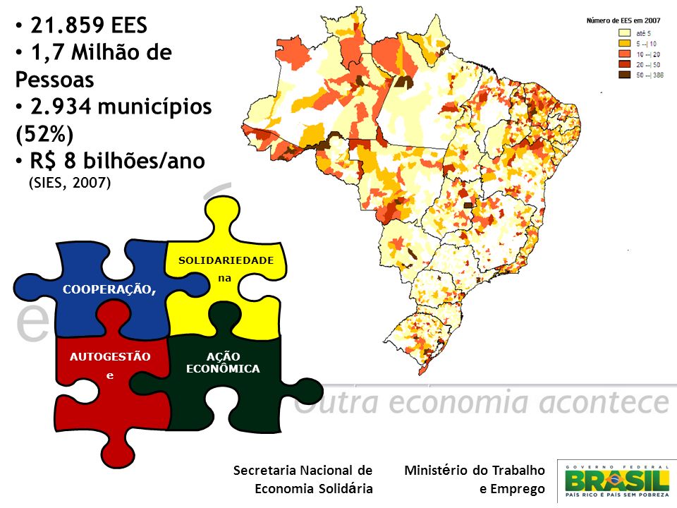 EES 1,7 Milhão de Pessoas municípios (52%)