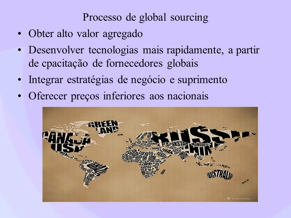 Processo de global sourcing