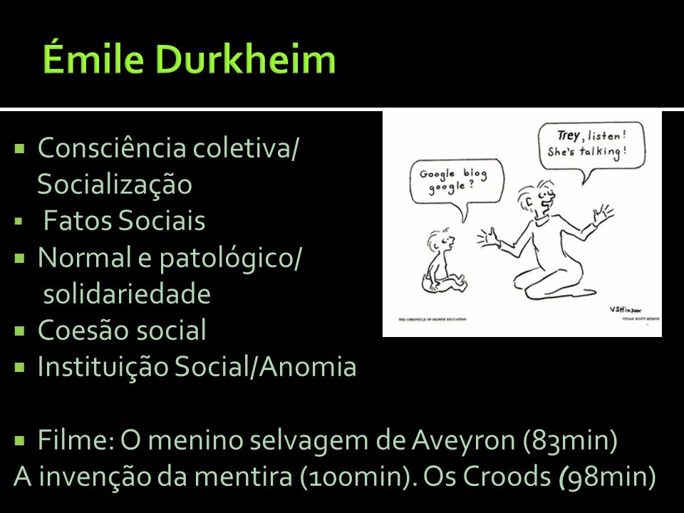 Émile Durkheim Consciência coletiva/ Socialização Fatos Sociais