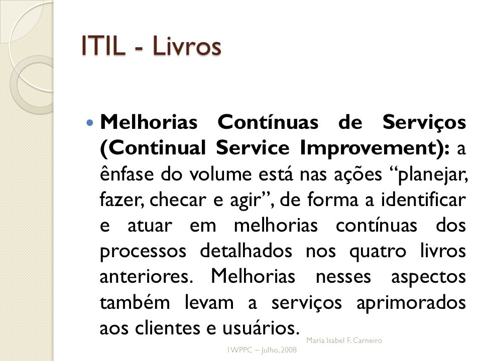 ITIL - Livros