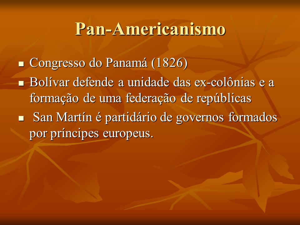 Pan-Americanismo Congresso do Panamá (1826)