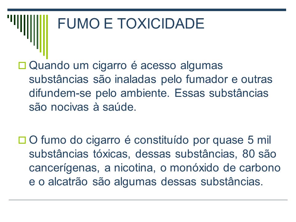 FUMO E TOXICIDADE