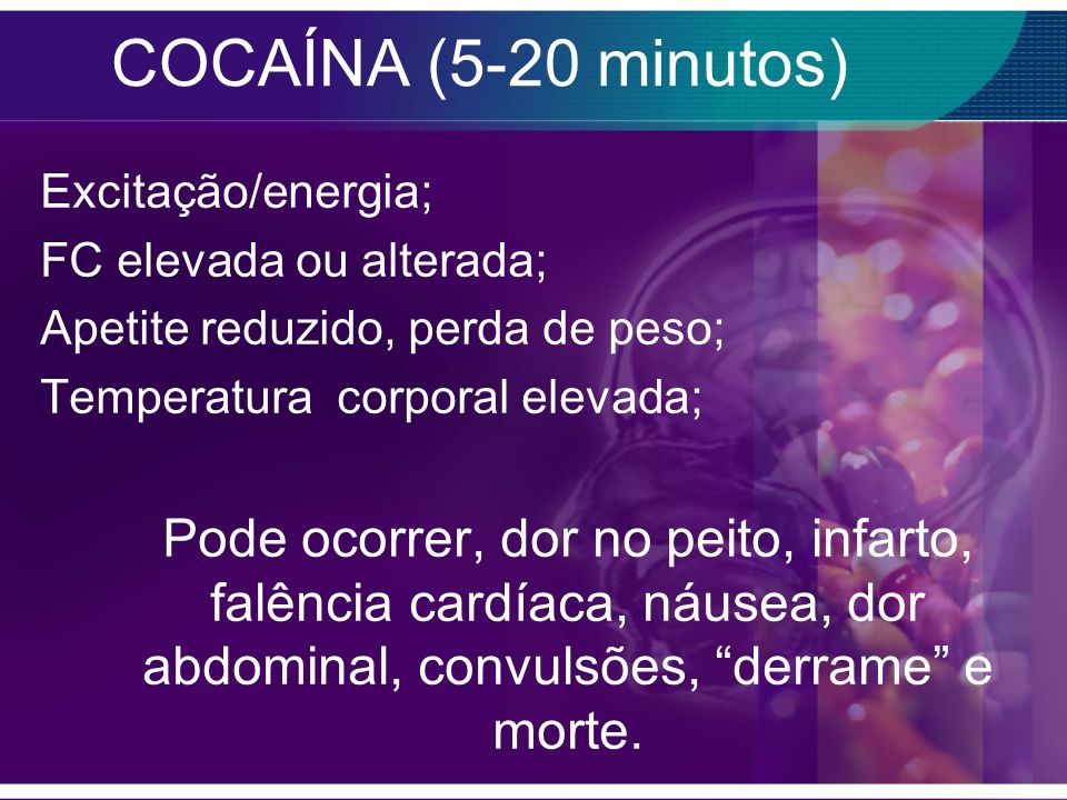 COCAÍNA (5-20 minutos)
