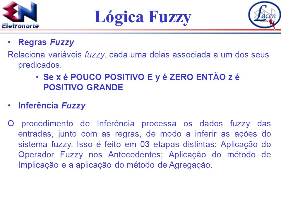 Regras Fuzzy Relaciona variáveis fuzzy, cada uma delas associada a um dos seus predicados.
