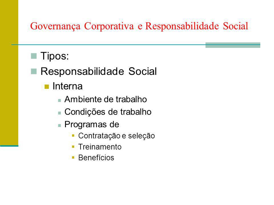 Governança Corporativa e Responsabilidade Social