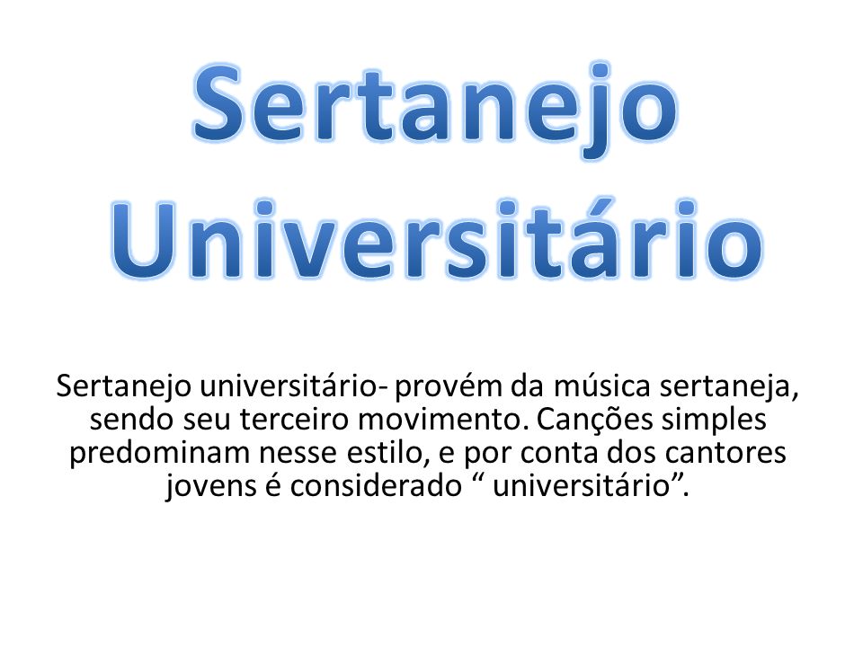 Sertanejo Universitário