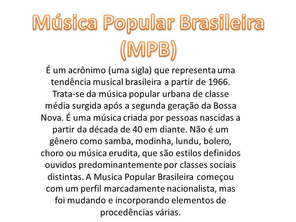 Música Popular Brasileira