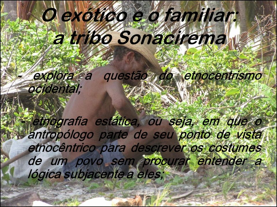 O exótico e o familiar: a tribo Sonacirema