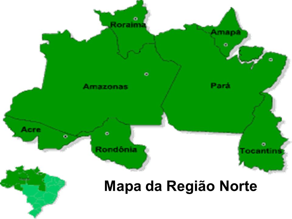 Mapa da Região Norte