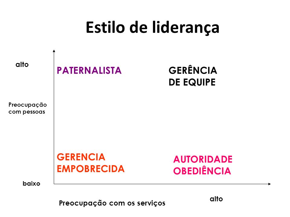 Estilo de liderança PATERNALISTA GERÊNCIA DE EQUIPE
