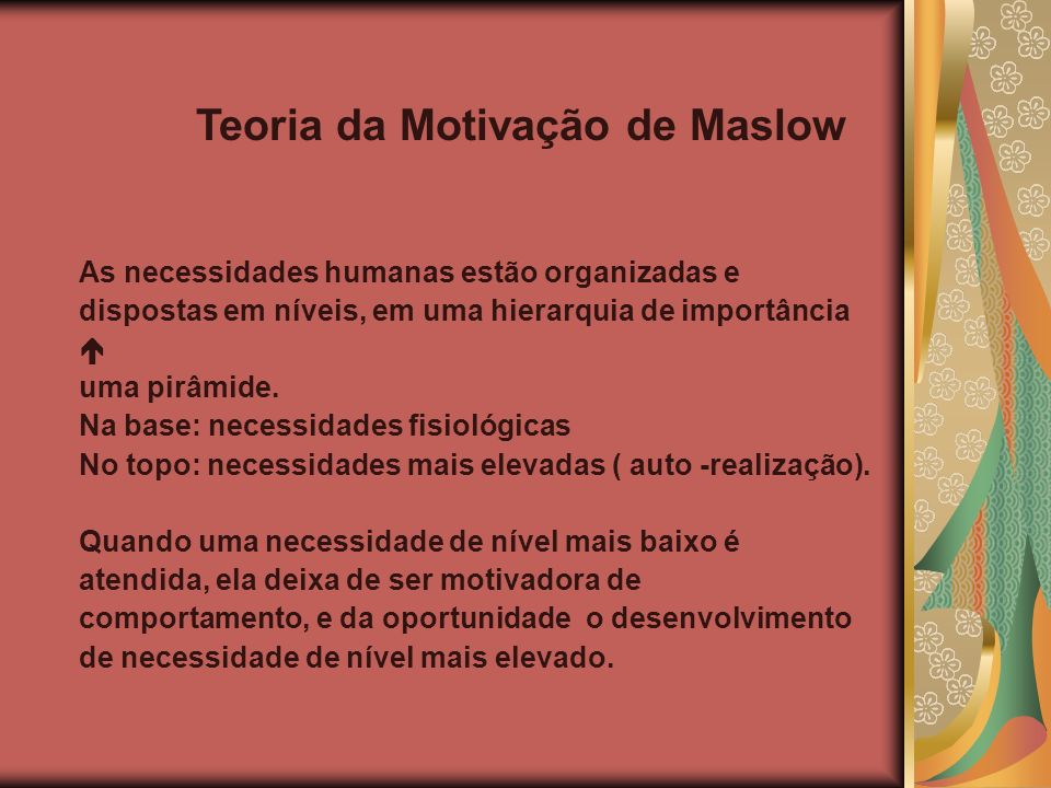 Teoria da Motivação de Maslow
