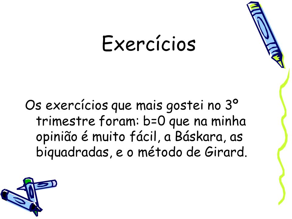 Exercícios