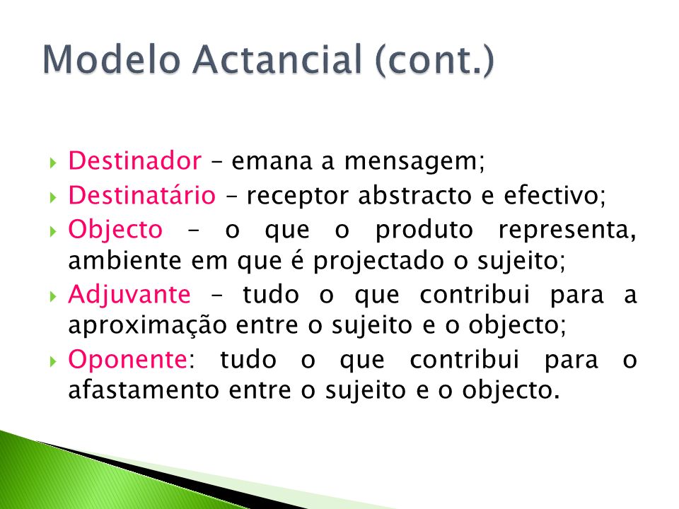 Modelo Actancial (cont.)