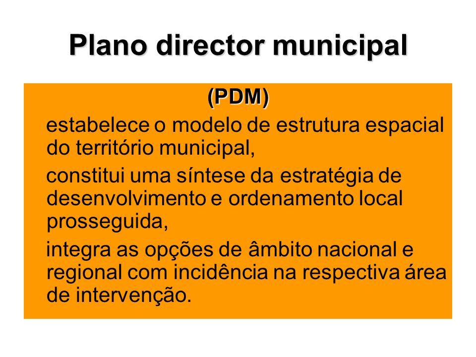 Plano director municipal