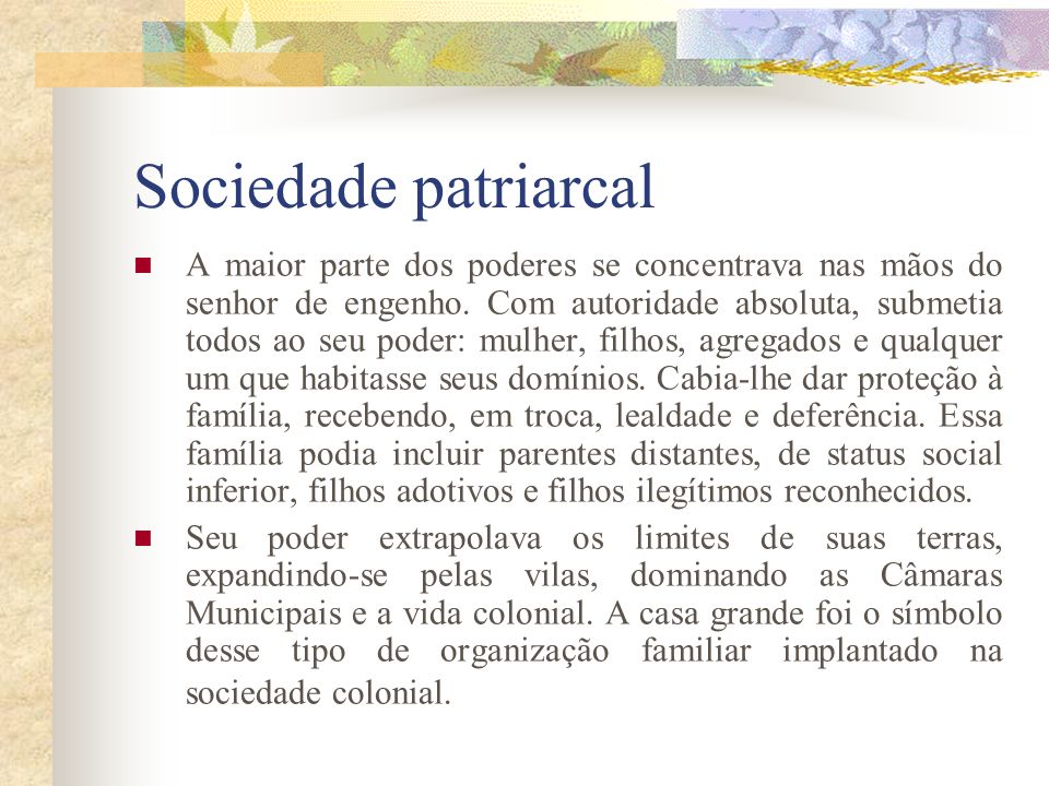 Sociedade patriarcal