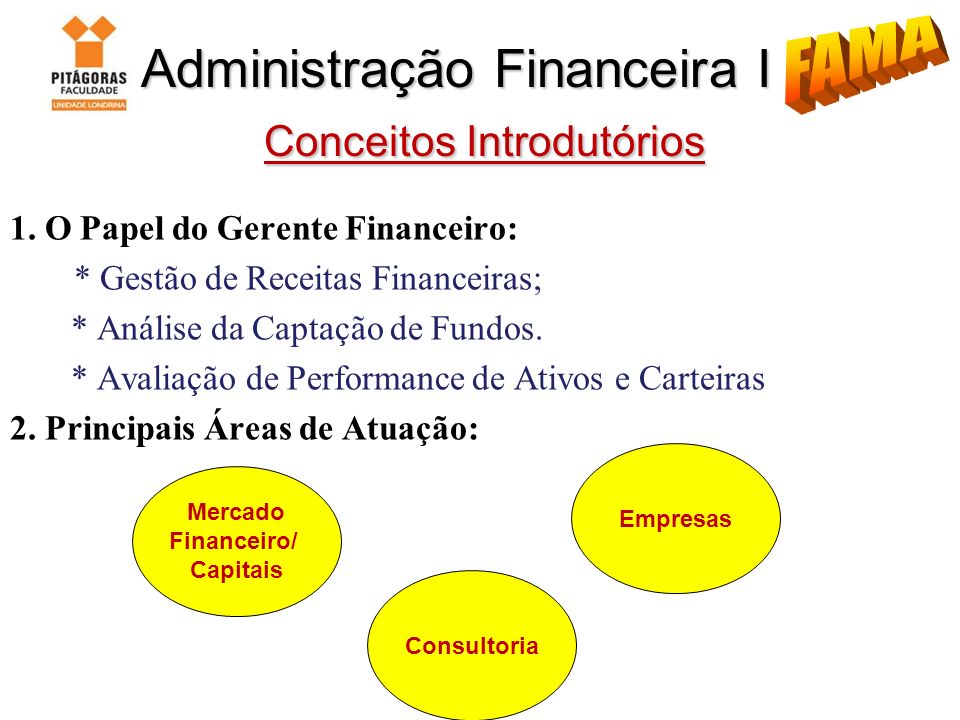 Administração Financeira I Conceitos Introdutórios
