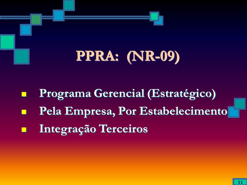 PPRA: (NR-09) Programa Gerencial (Estratégico)