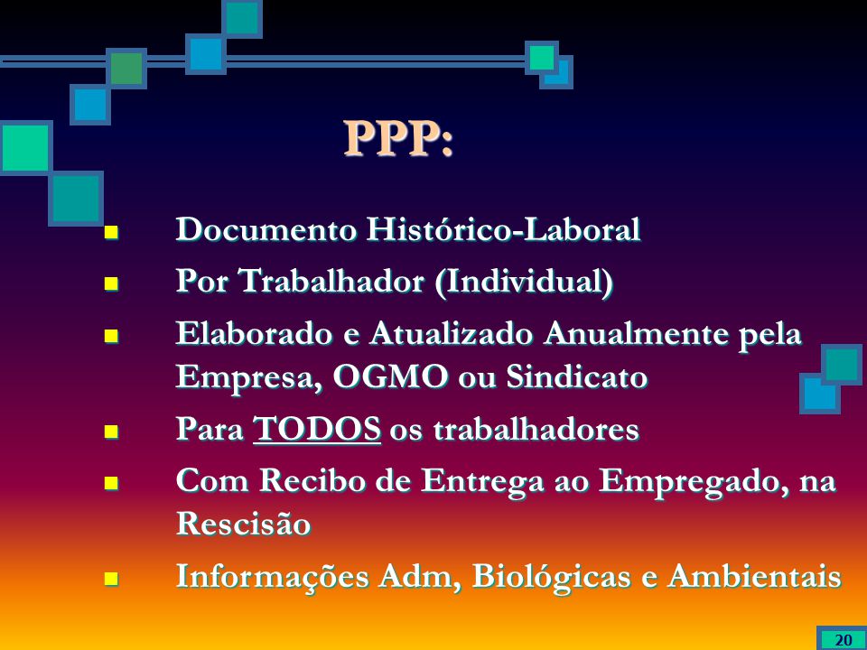 PPP: Documento Histórico-Laboral Por Trabalhador (Individual)