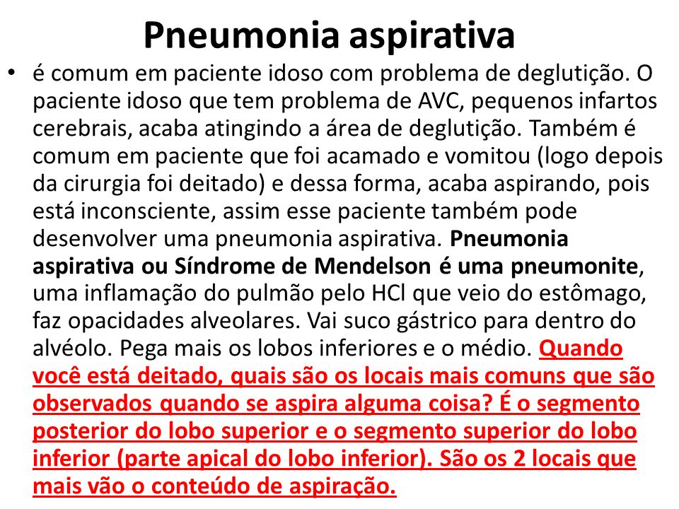 Pneumonia aspirativa