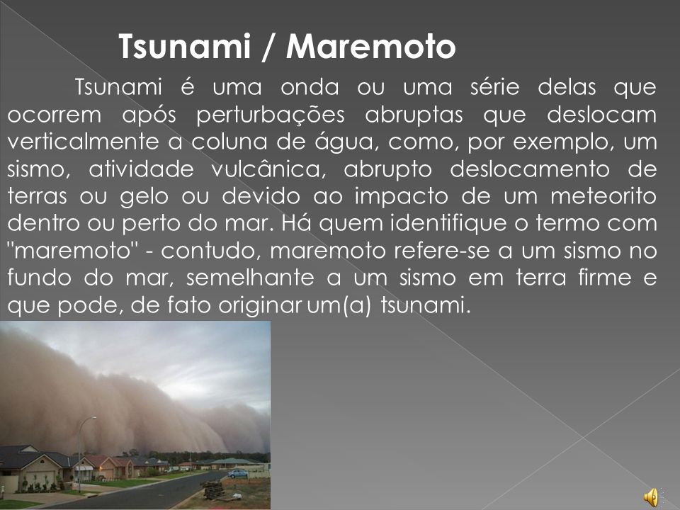 Tsunami / Maremoto