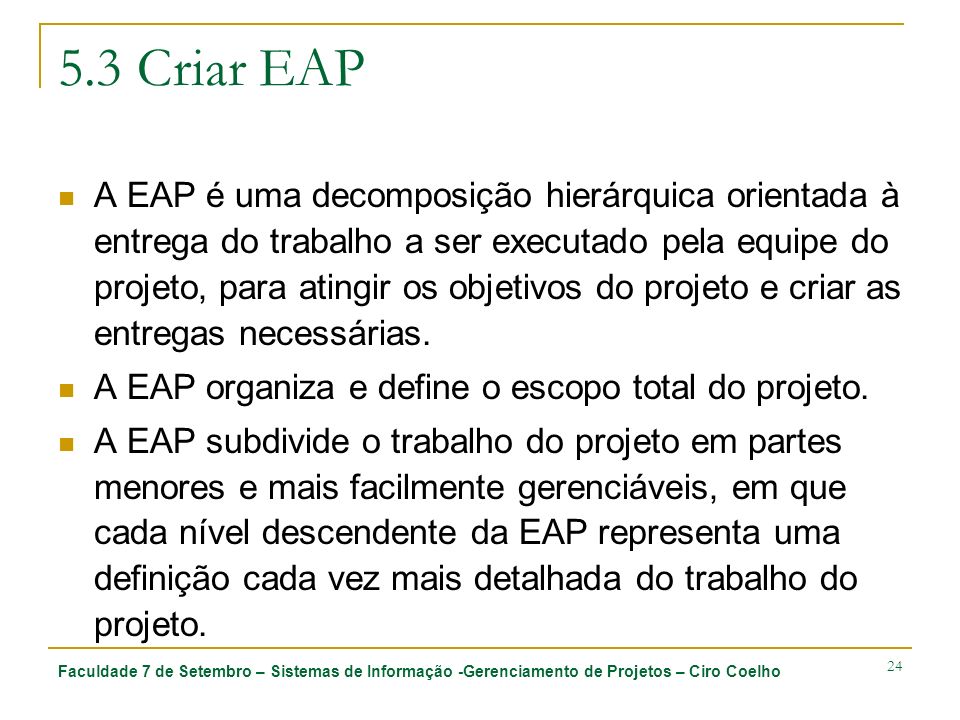 5.3 Criar EAP