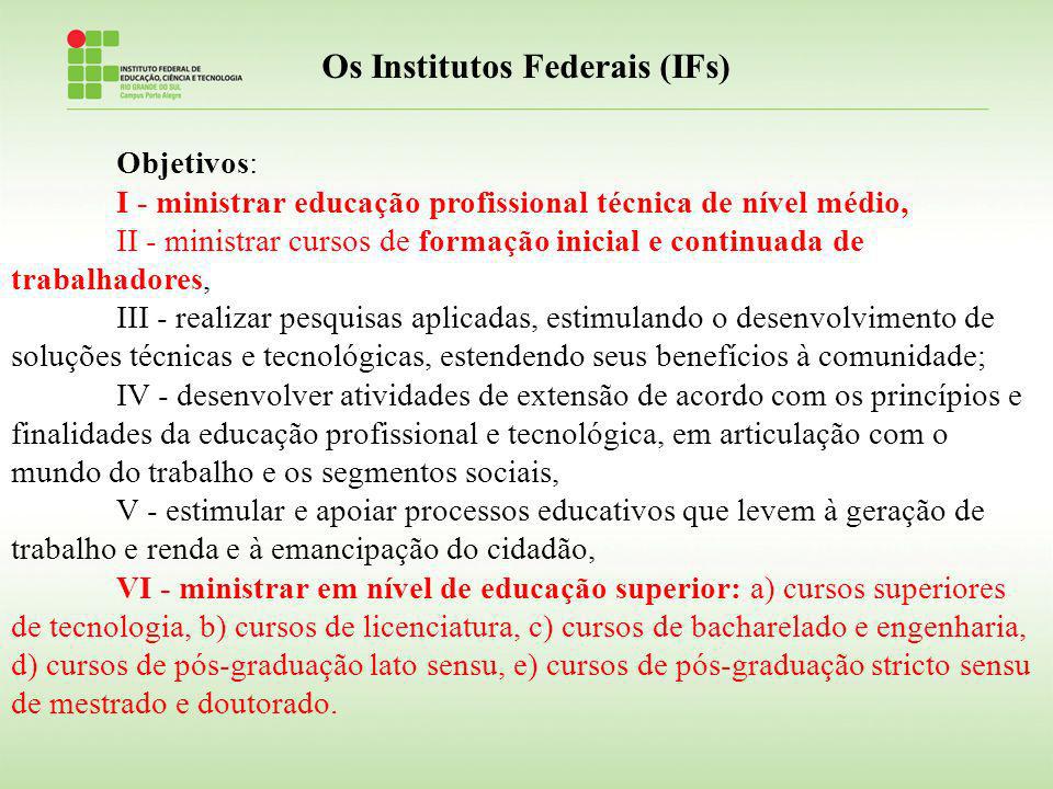Os Institutos Federais (IFs)