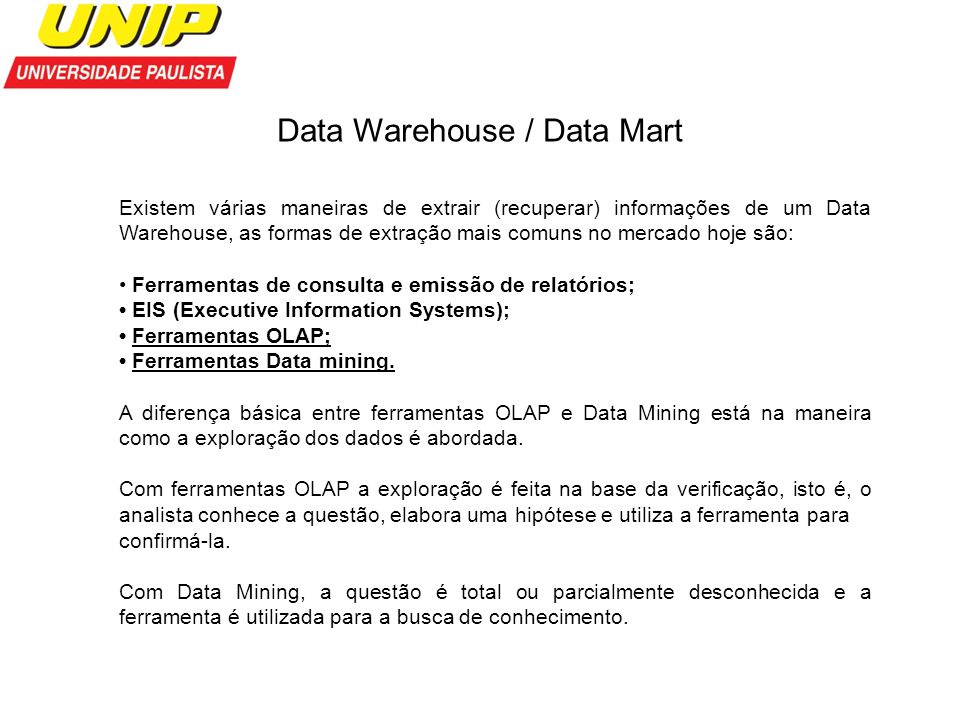 Data Warehouse / Data Mart