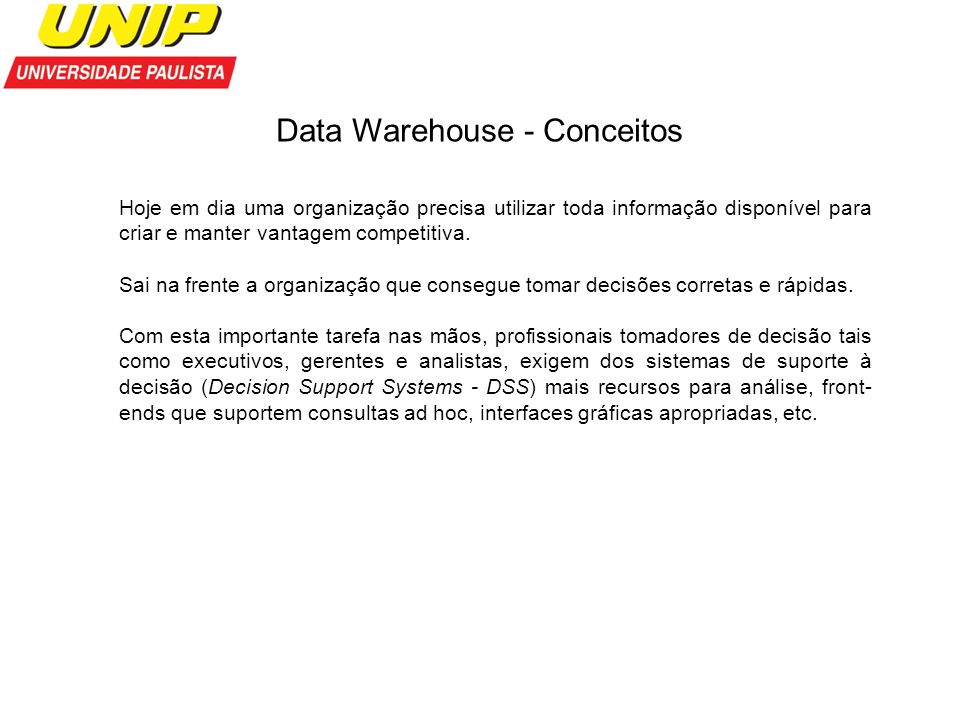 Data Warehouse - Conceitos