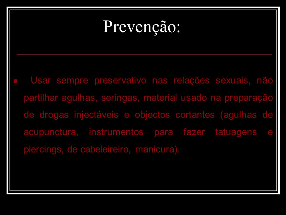 Prevenção: