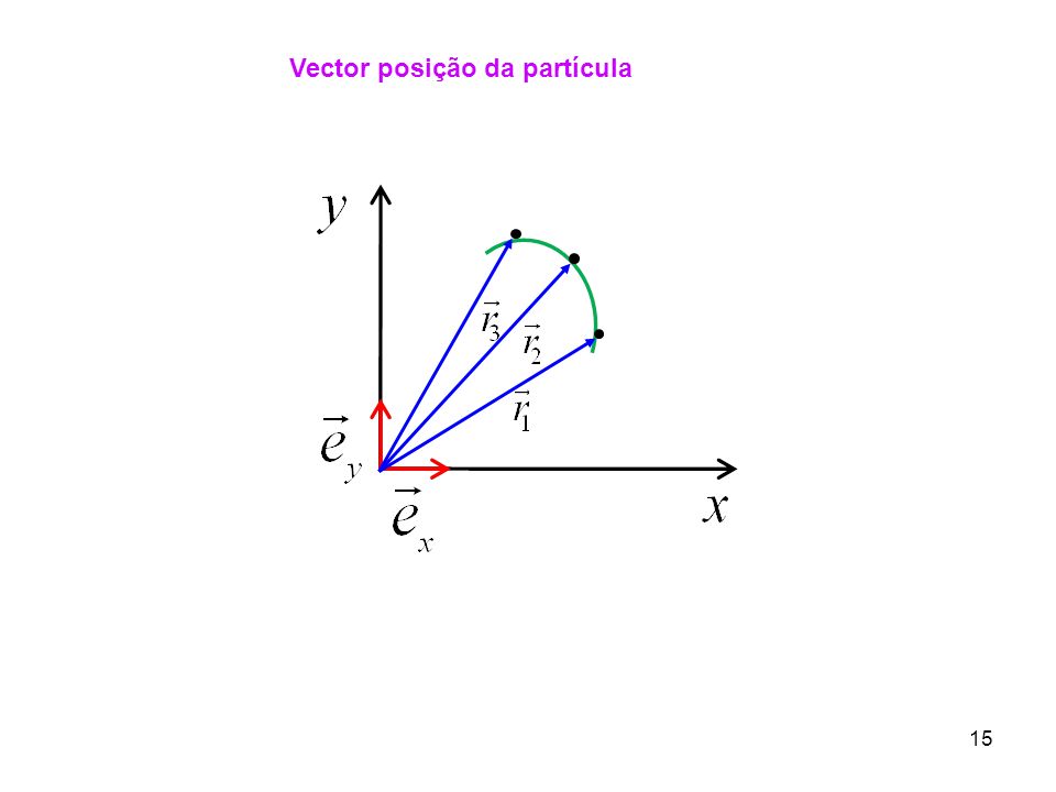 Vector posição da partícula