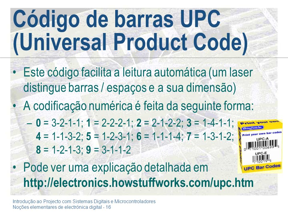Código de barras UPC (Universal Product Code)