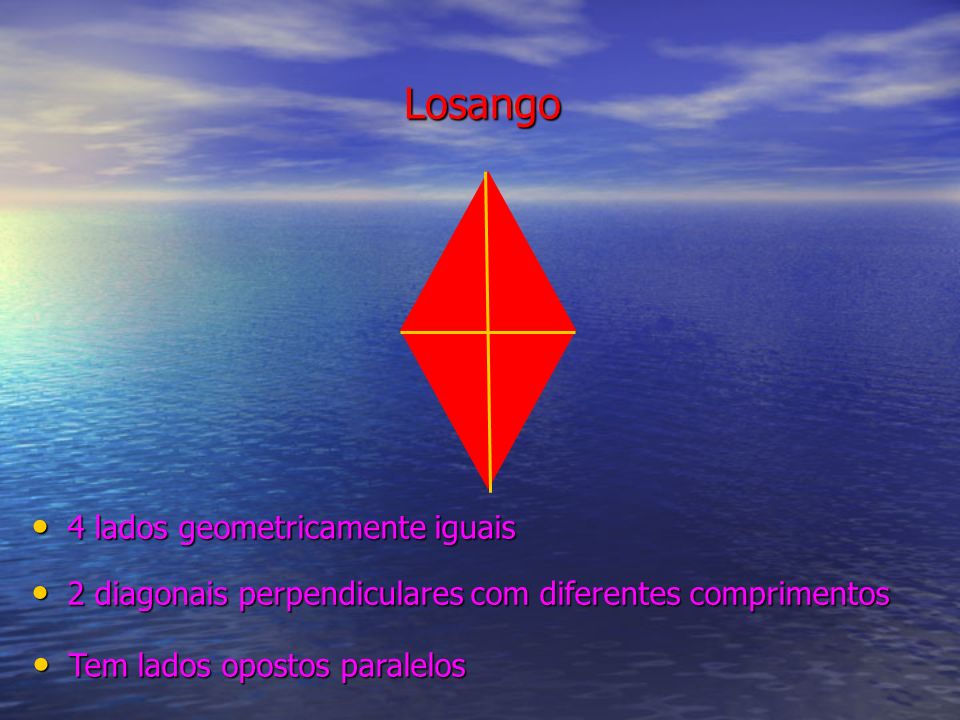 Losango 4 lados geometricamente iguais