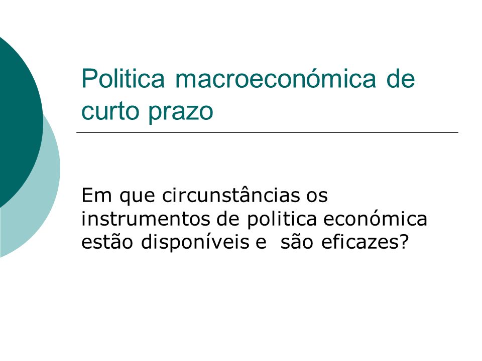 Politica macroeconómica de curto prazo