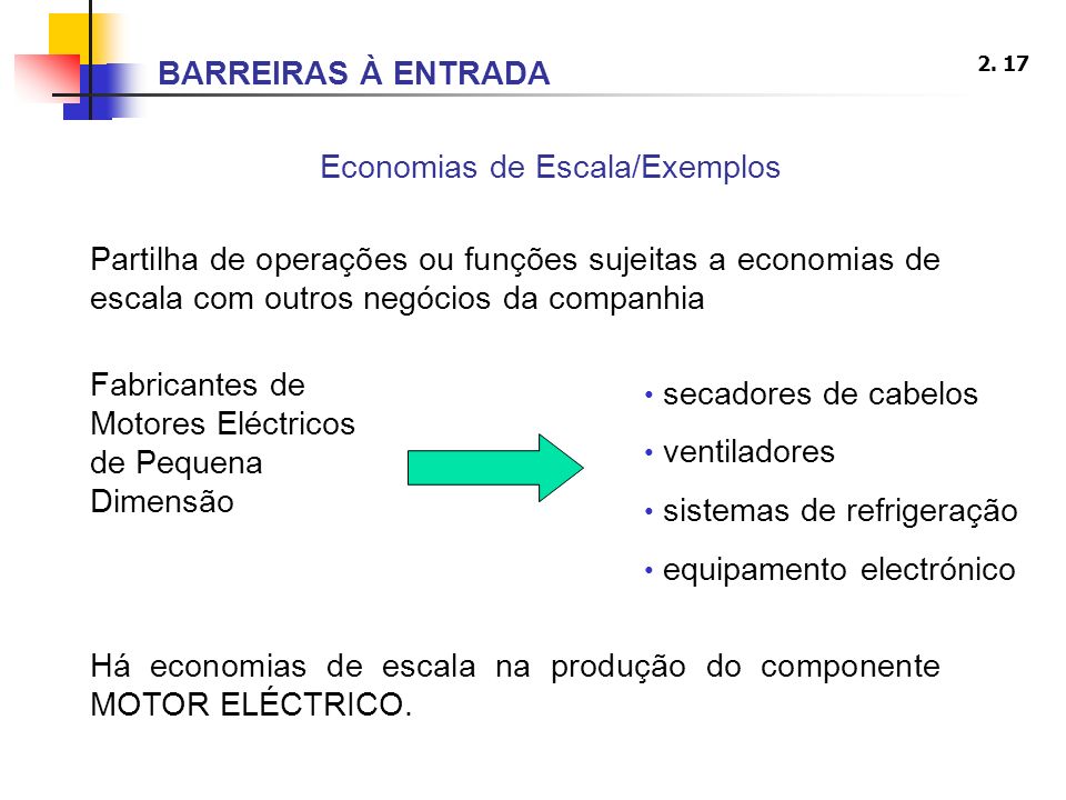 Economias de Escala/Exemplos