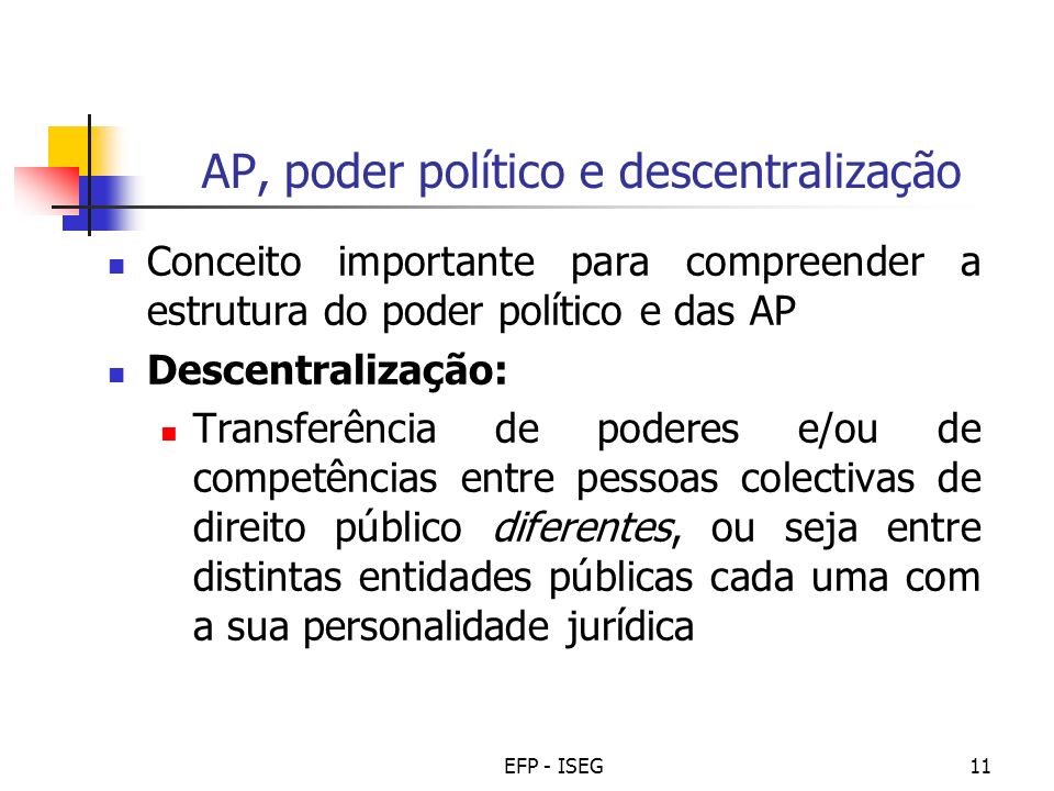 AP, poder político e descentralização