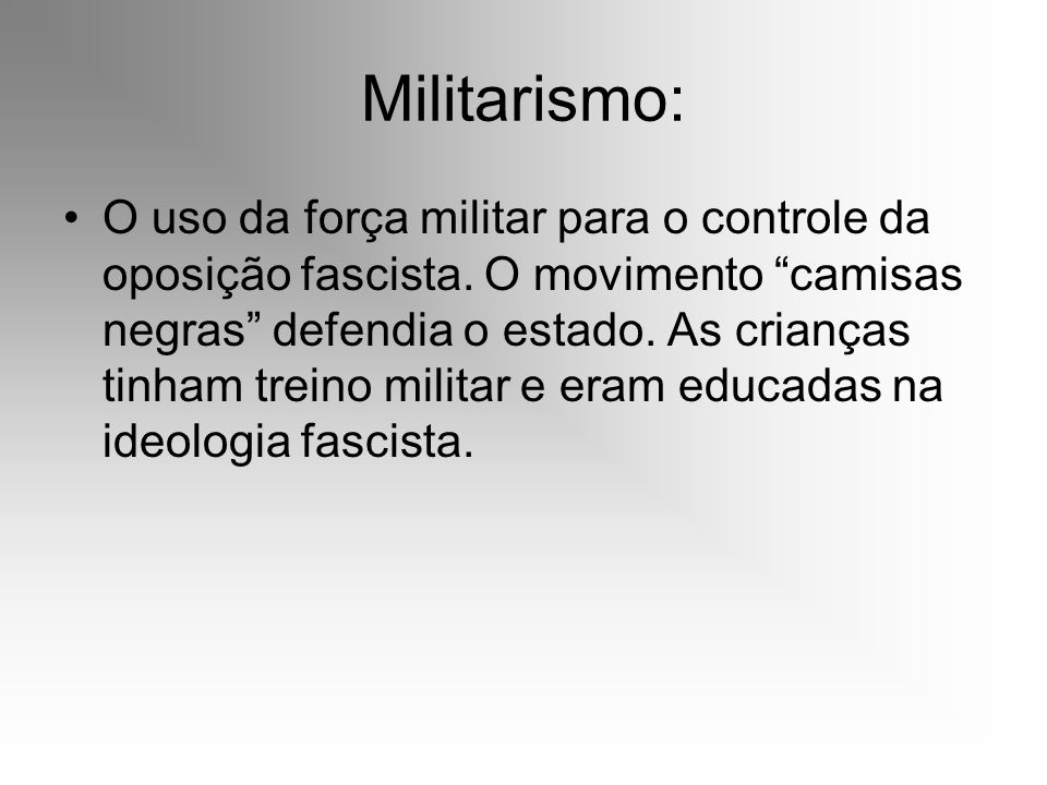Militarismo: