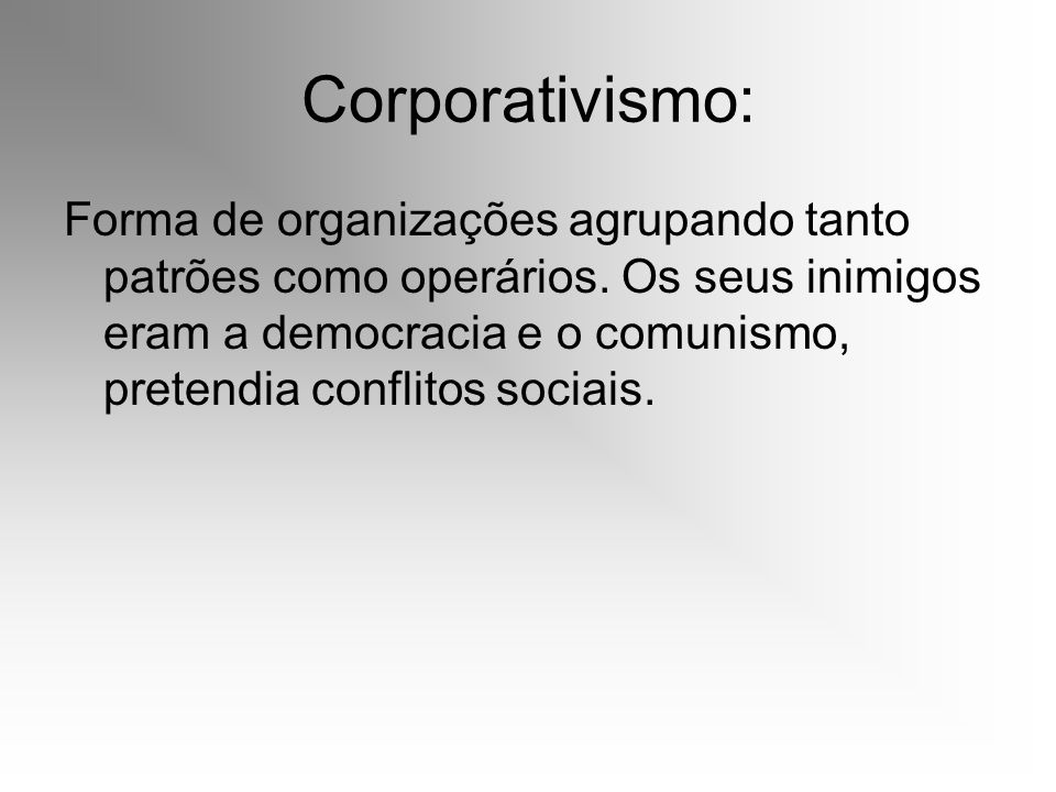 Corporativismo: