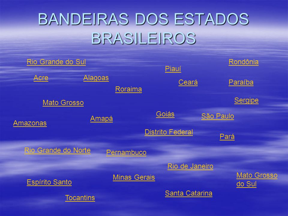 BANDEIRAS DOS ESTADOS BRASILEIROS
